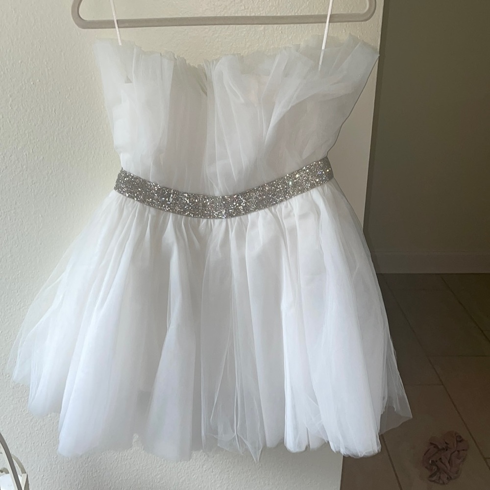 White tulle dress